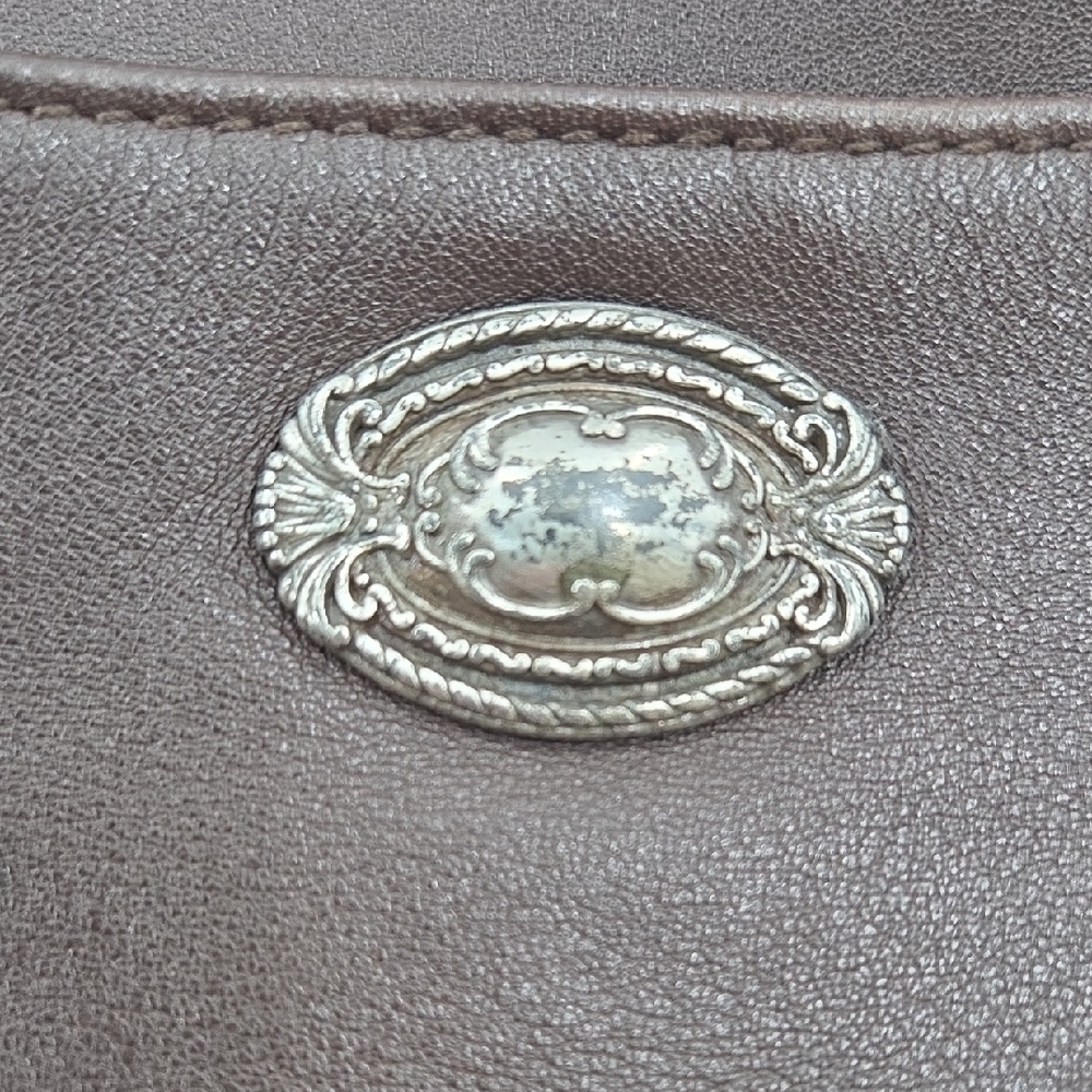 Small Dark Brown Fossil Leather Bag - Picture 3 of 16